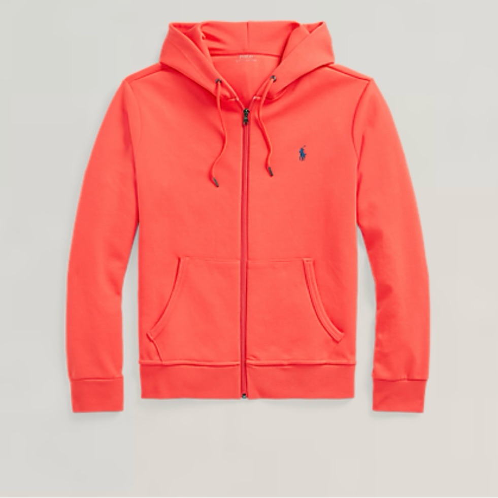 Polo Ralph Lauren Men's Double Knit Tech Fleece Hoodie, Racing Red,Size M